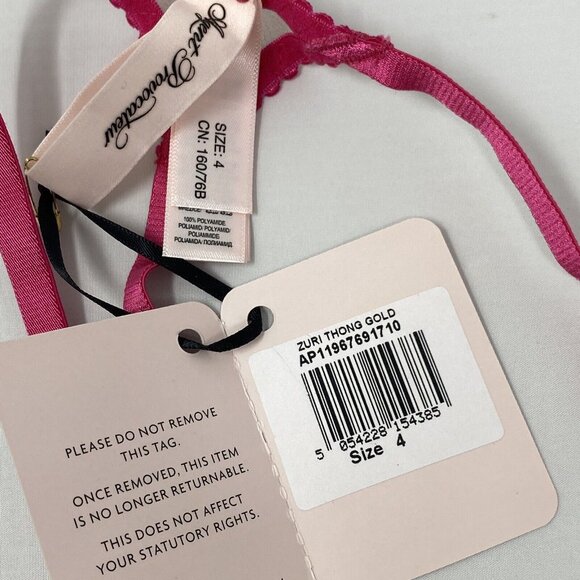 Agent Provocateur Zuri Pink Gold Thong AP4 Large NWT - Picture 7 of 7